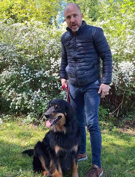 Gaber Marolt in njegov pes